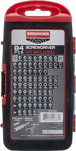 Miniatura 4 de Birchwood Casey Master Screwdriver Kit | Juego de herramientas de 84 piezas de llave de armería versátil duradera | Estuche incluido