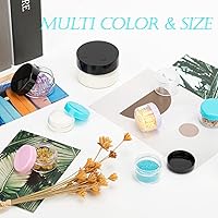 Vista 43 de ZEJIA 3 Gram Sample Containers with Lids, 75Pack Tiny Sample Jars with Labels, Mini Plastic Cosmetic Containers for Beauty Products, Lip Balms