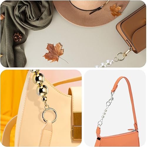 Miniatura 6 de uxcell Extensor de correa para bolso, 2 piezas de 5.7 pulgadas, bolsa de cuentas de 5.7 pulgadas, cadena corta, repuesto para bolso de mano, bolsa