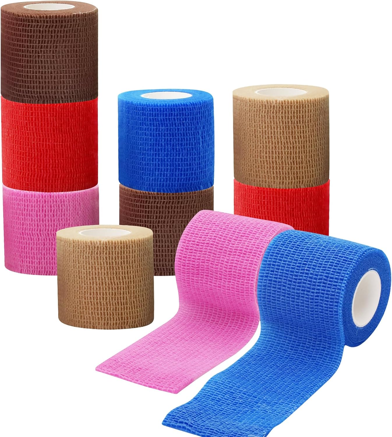 10 Pack Self Adhesive Bandage Wrap Pet Breathable First Aid Cohesive Gauze