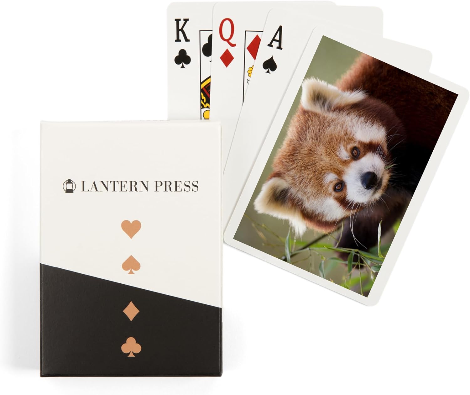 Lantern Press Red Panda, 52 Playing Cards for Adults, Poker Size Card Deck