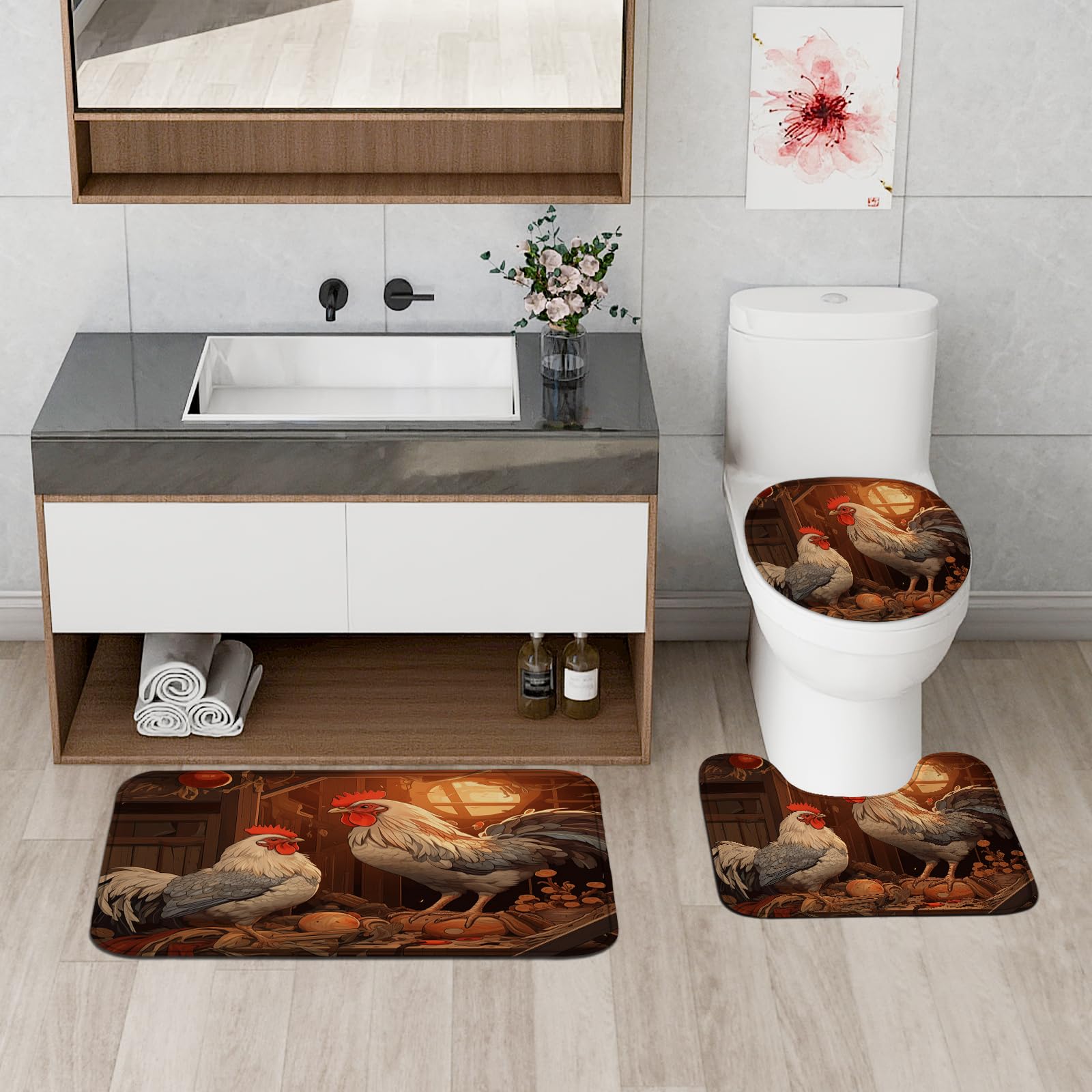 Ganshan Bi Giant Schnauzer Dog Shower Curtain for Bathroom Lovely Dog Puppy Pet Animal Print Bath Curtains Home Decor with 12 Hooks 72x72 Inch Style 2