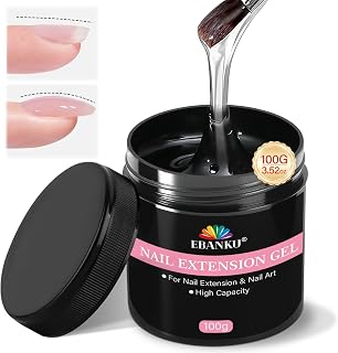 EABNKU 100g/3.5oz Nail Extension Gel Clear Builder Extend Nail Enhancement UV Gel for Beginner & Professional Nail Building DIY Salon Home