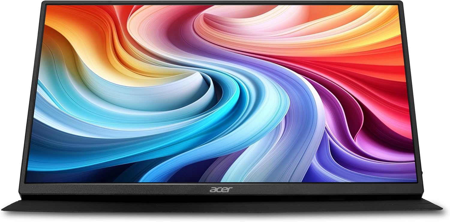 acer Portable Monitor | 15.6" FHD IPS Touch | Adaptive-Sync Support (FreeSync Compatible) | Slim Design | External Monitor for Laptop PC/Mac | 2 x USB 3.1 Type-C Port & Mini HDMI | PM161QT bmiuuux