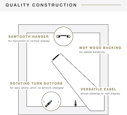 Vista 305 de MCS Industries Studio Gallery - Marcos con textura de madera color gris de 13 x 19 pulgadas / 33.02 x 48.26 cm., 2 unidades Gris Woodgrain