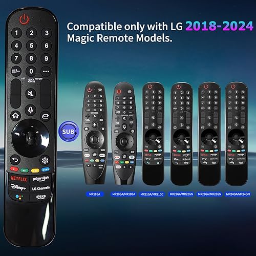 Miniatura 3 de RIVIERA Mando a distancia mágico de repuesto para LG Smart ThinQ OLED Nanocell WebOS UHD TV con función de voz y puntero. Compatible con versión