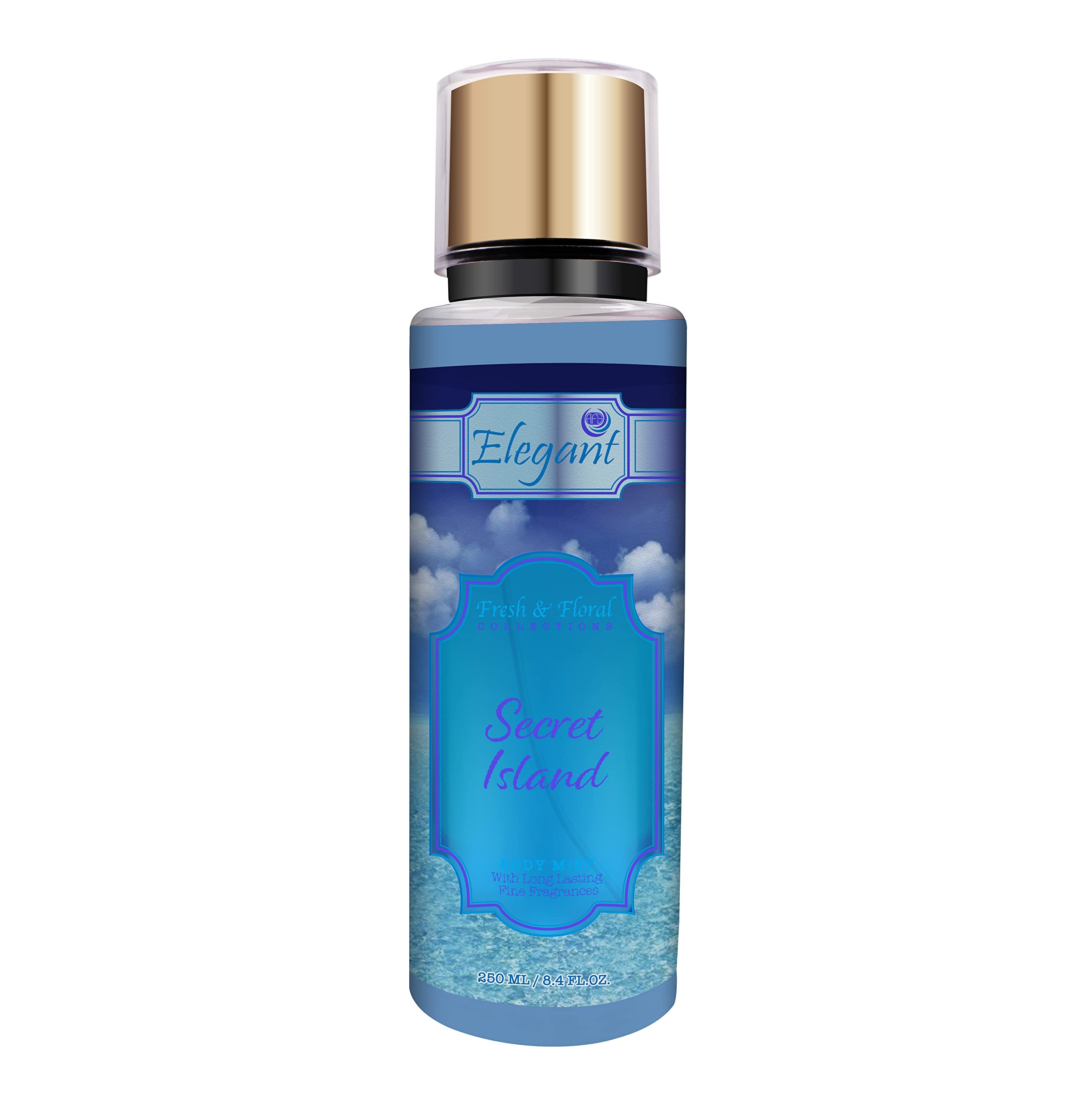 Elegant Secret Island Body Mist Spray – 250ML – Fine Perfumed Fragrance Mist | Aromatic, Long-Lasting Premium Scent, 8.45 fl. Oz.