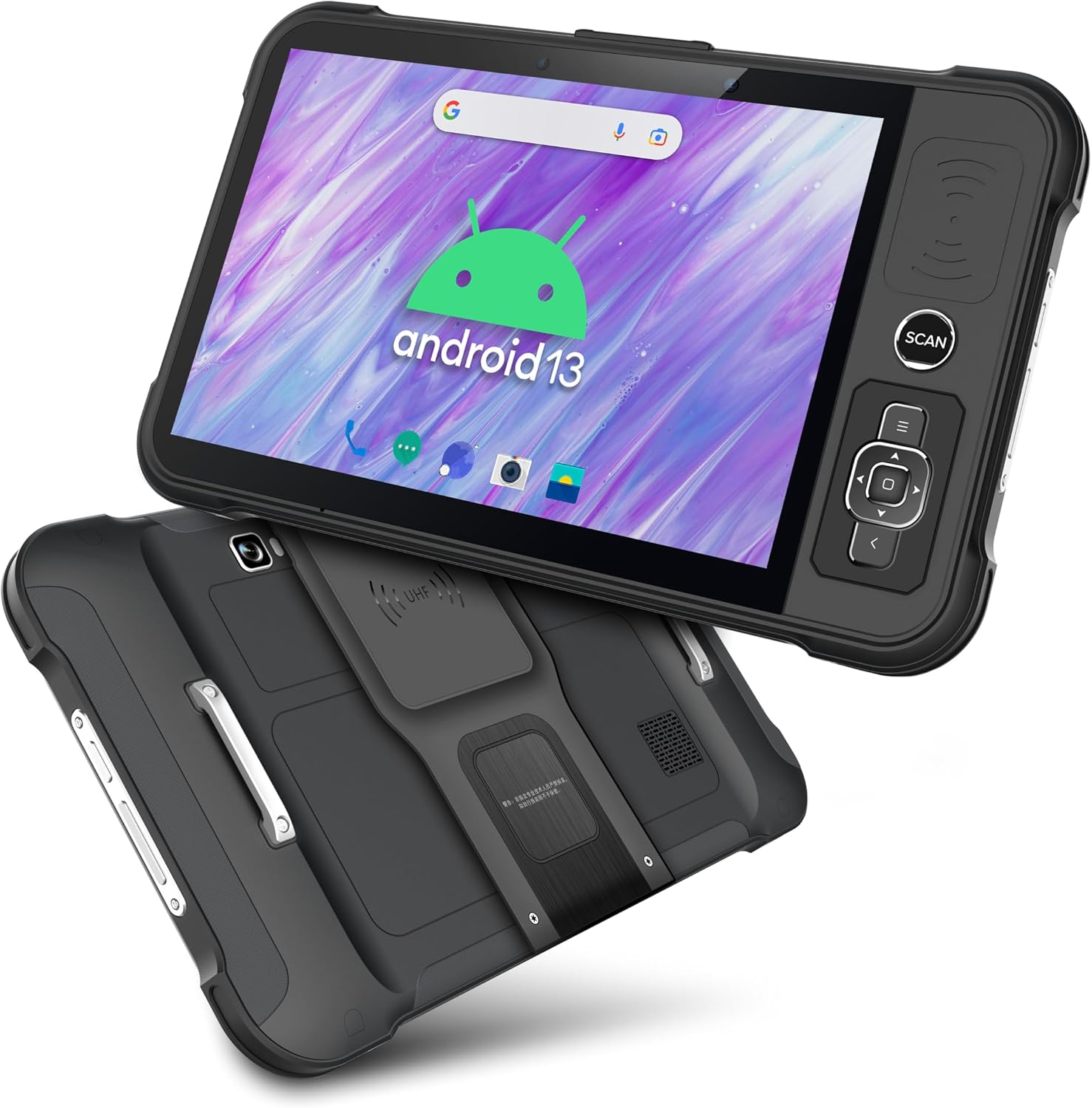 Chainway P80 RFID Scanner Android Tablet, Impinj E710 RFID Tag Reader (UHF GS1 EPC GEN2), SE4710 2D/1D/QR Code Scanner, Android 13, WiFi, GPS, NFC, Bluetooth, Heavy Duty, 8700mAh All-Day Battery