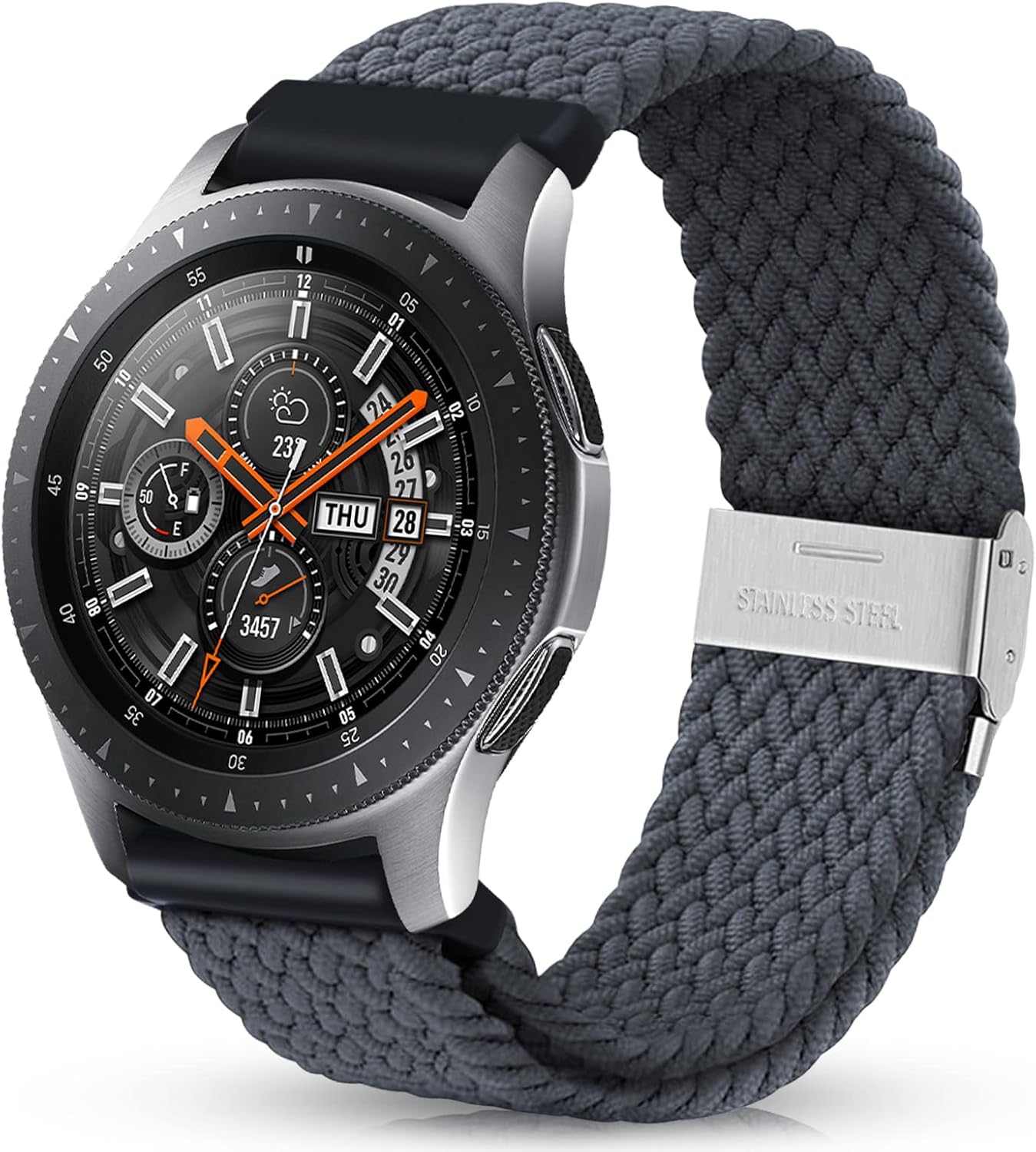 Samsung Galaxy Watch 42 Mm Armband HUZU Armband für Samsung Galaxy Watch 3 45mm, 22mm Nylon Geflochtenes