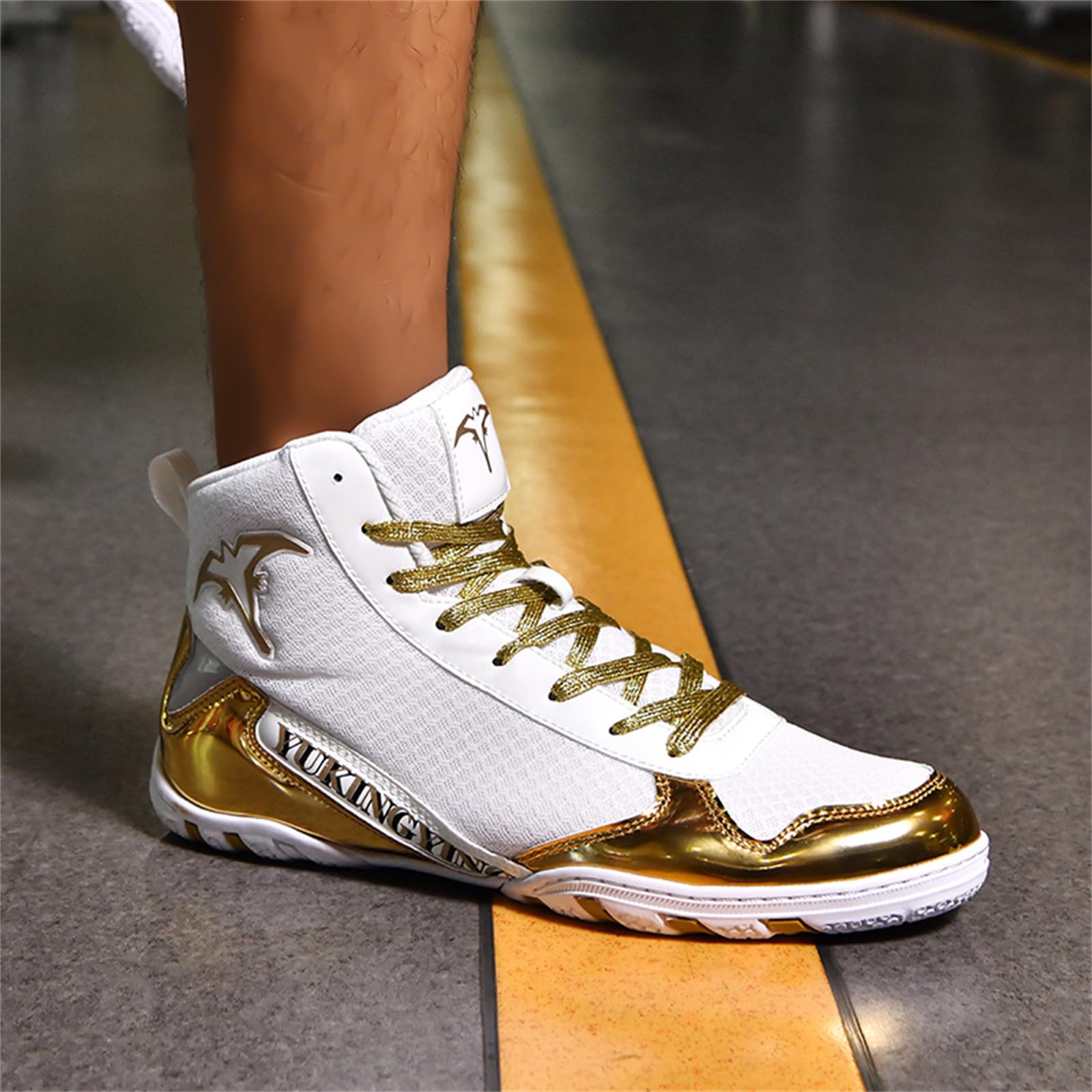 Zapatillas Lucha Libre Purpurina Hombre Botas Boxeo Artes Marciales