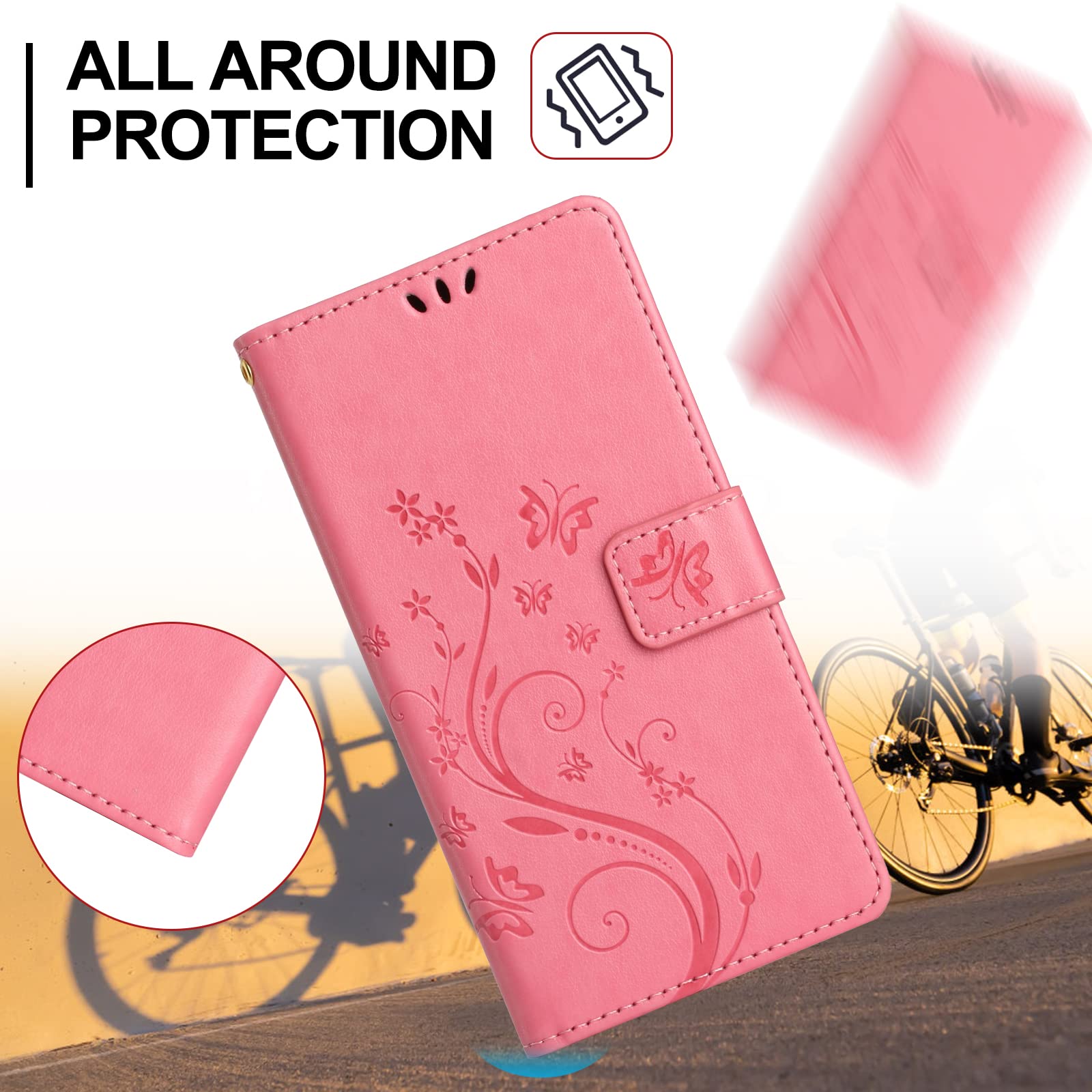 Acquista Custodia a portafoglio con cerniera in pelle PU sensazione di pelle per iPhone Samsung Xiaomi MOTO Google OPPO VIVO Custodia per Nokia a doppio strato con 9 slot per schede in