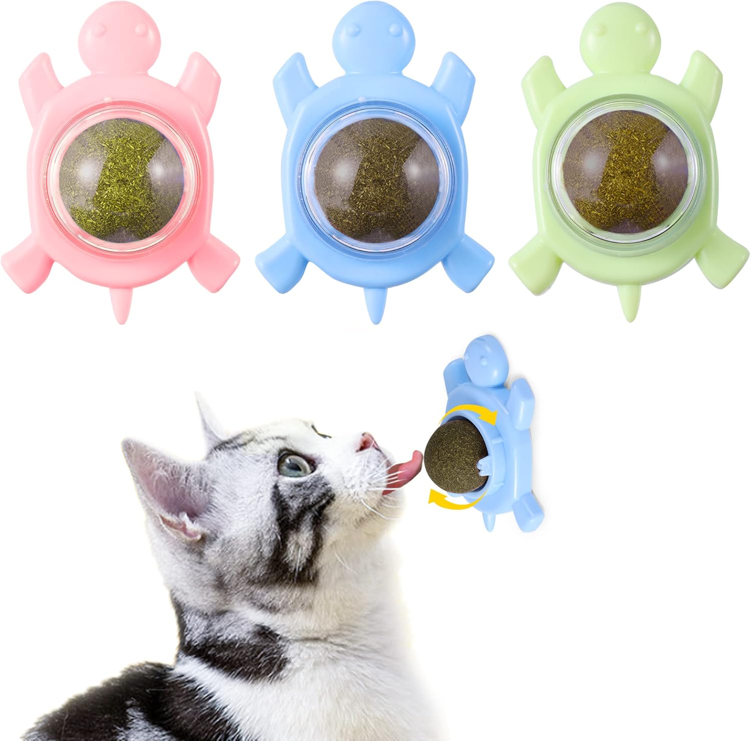 GBSYU Catnip Ball ‖ Catnip Balls for Cats Wall silvervine for Cats, 3Piece