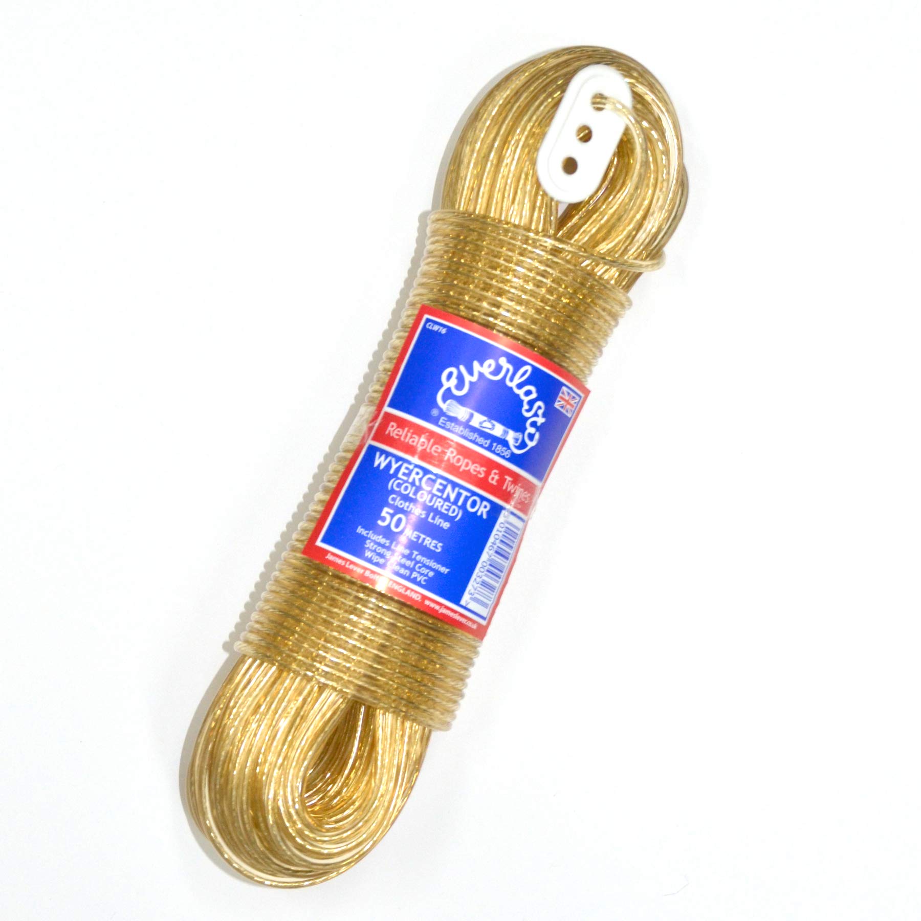 Quality Everlasto 15m 'Wyercentor' Steel Core Clothes/Washing Line 3.5mm Thick - Gold