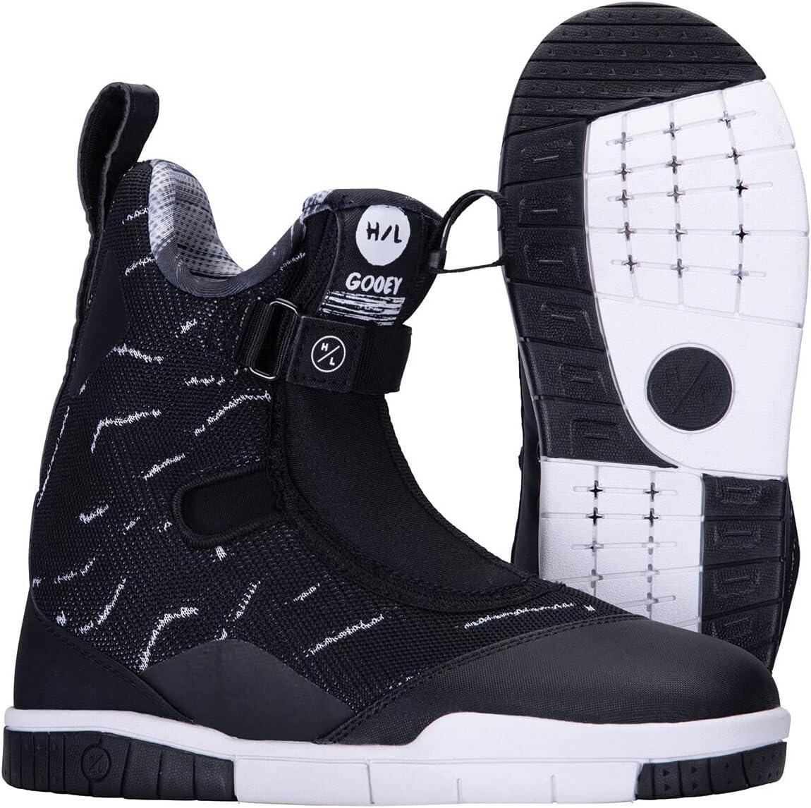 Hyperlite Gooey Mens Wakeboard Bindings Black/White 6