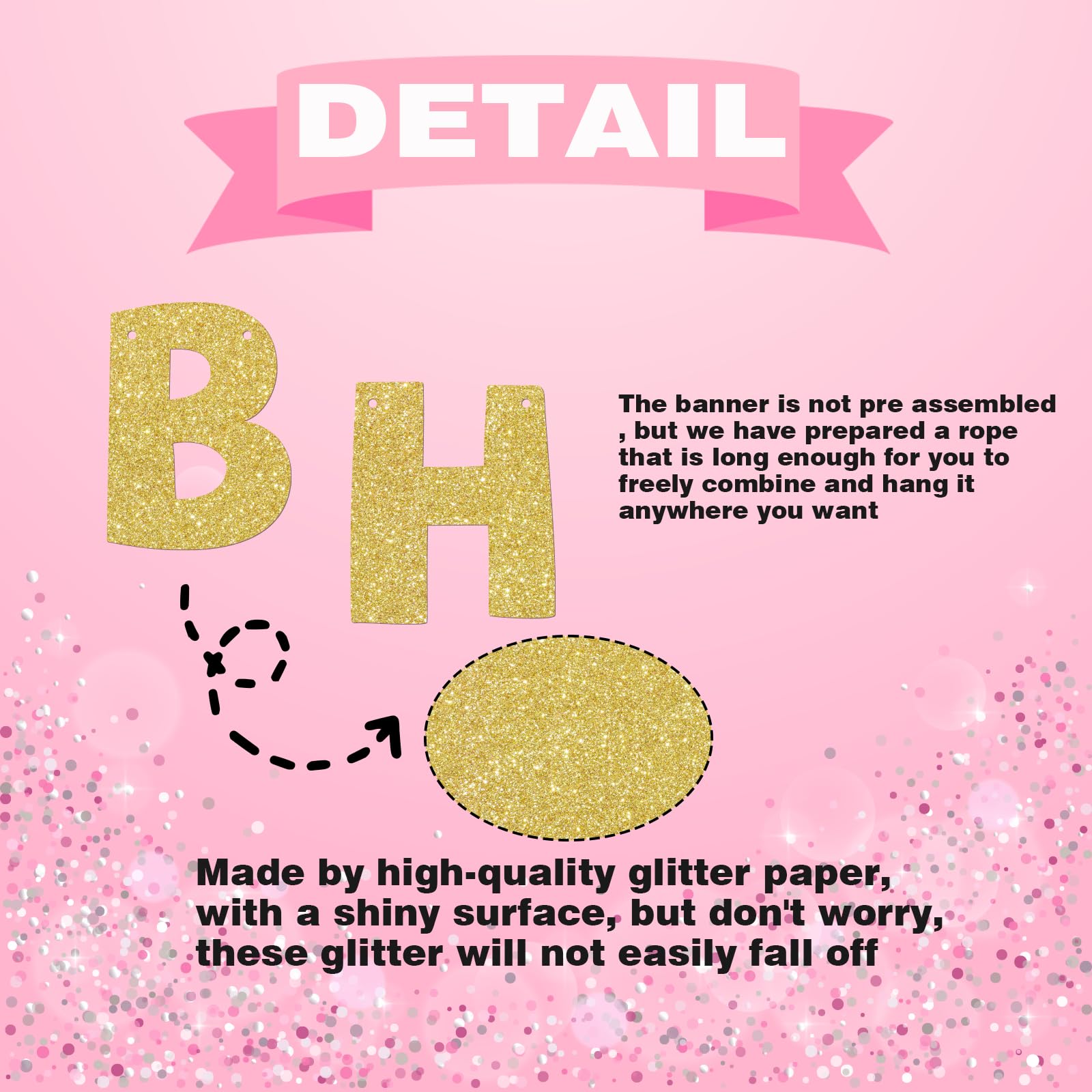 30th Birthday Decorations Happy Birthday To The Best Human Banner - Gold  Glitter Party Decor With Pre-Strung 6.8ft Length Birthday Decorations For  Men, image size:1600x1600