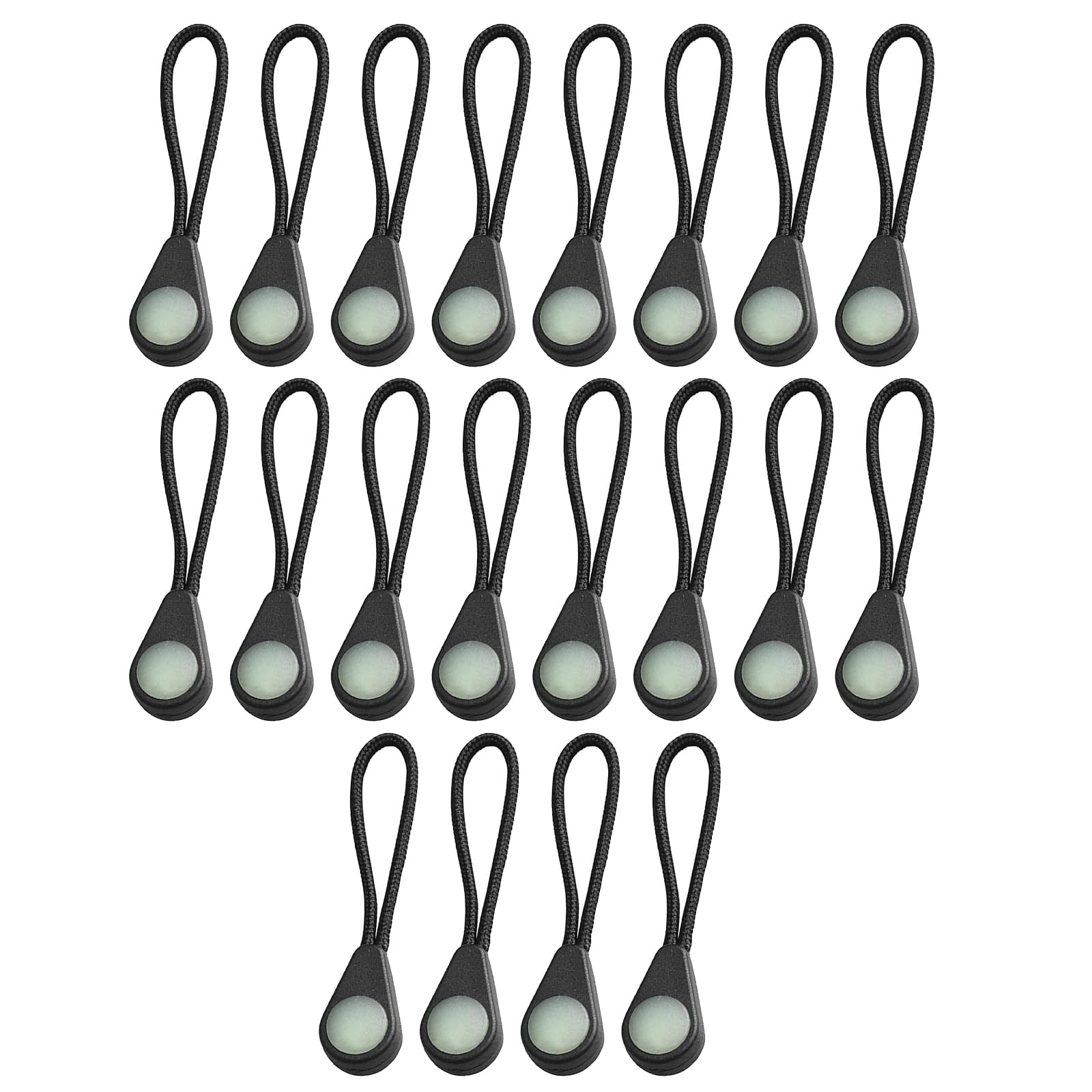 20 PCS Glow in The Dark Zipper Pulls Zipper Pulls Upgraded Replacement Zipper Pulls Luminous Zipper Tab Tags for Backpacks Luggage Jackets Purses