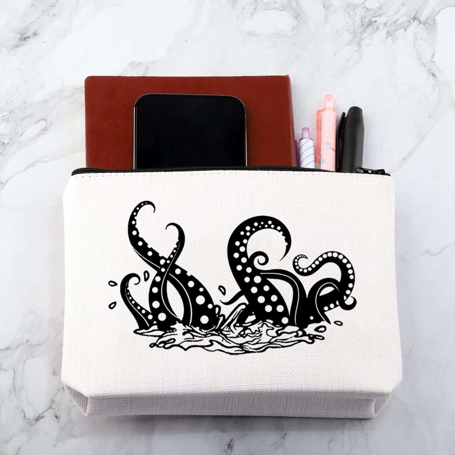 MNIGIU Octopus Lover Gift Octopus Tentacle Makeup Bag Marine Organism Gift Squid Lover Gift Ocean Kraken Gift Mythical Gift - Image 6