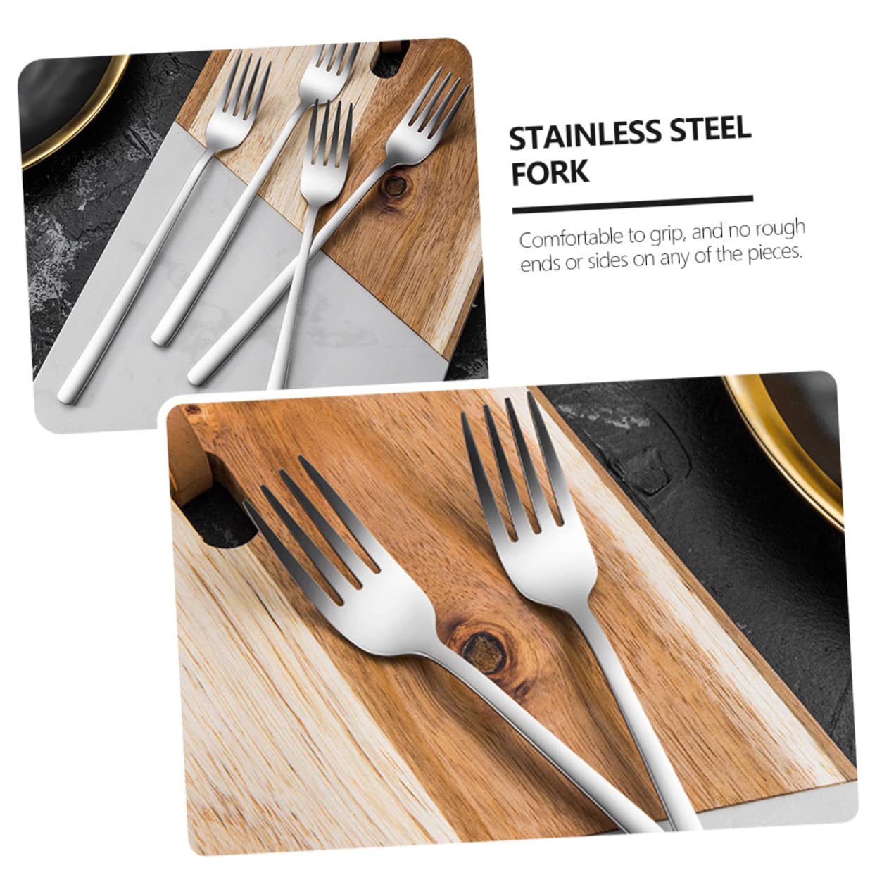 4Pcs Stainless Steel Fork Elegant Tableware for Appetizers Salad Dessert Fruit Smooth Surface Easy to Clean Comfortable Grip for Everyday Use Special