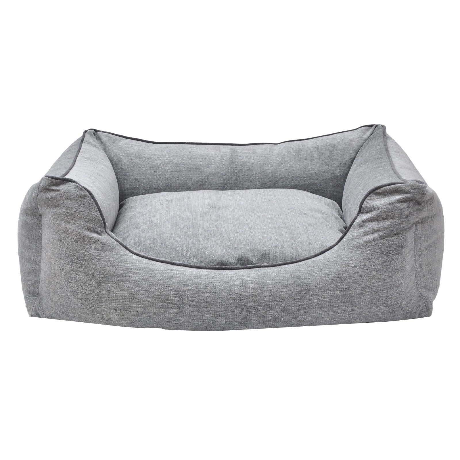 Aumüller Divano per cani Ortho Line, grigio – 117 cm – Divano ortopedico per cani | Cuscino reversibile con memory foam | Rivestimento rimovibile | Prodotto in Europa