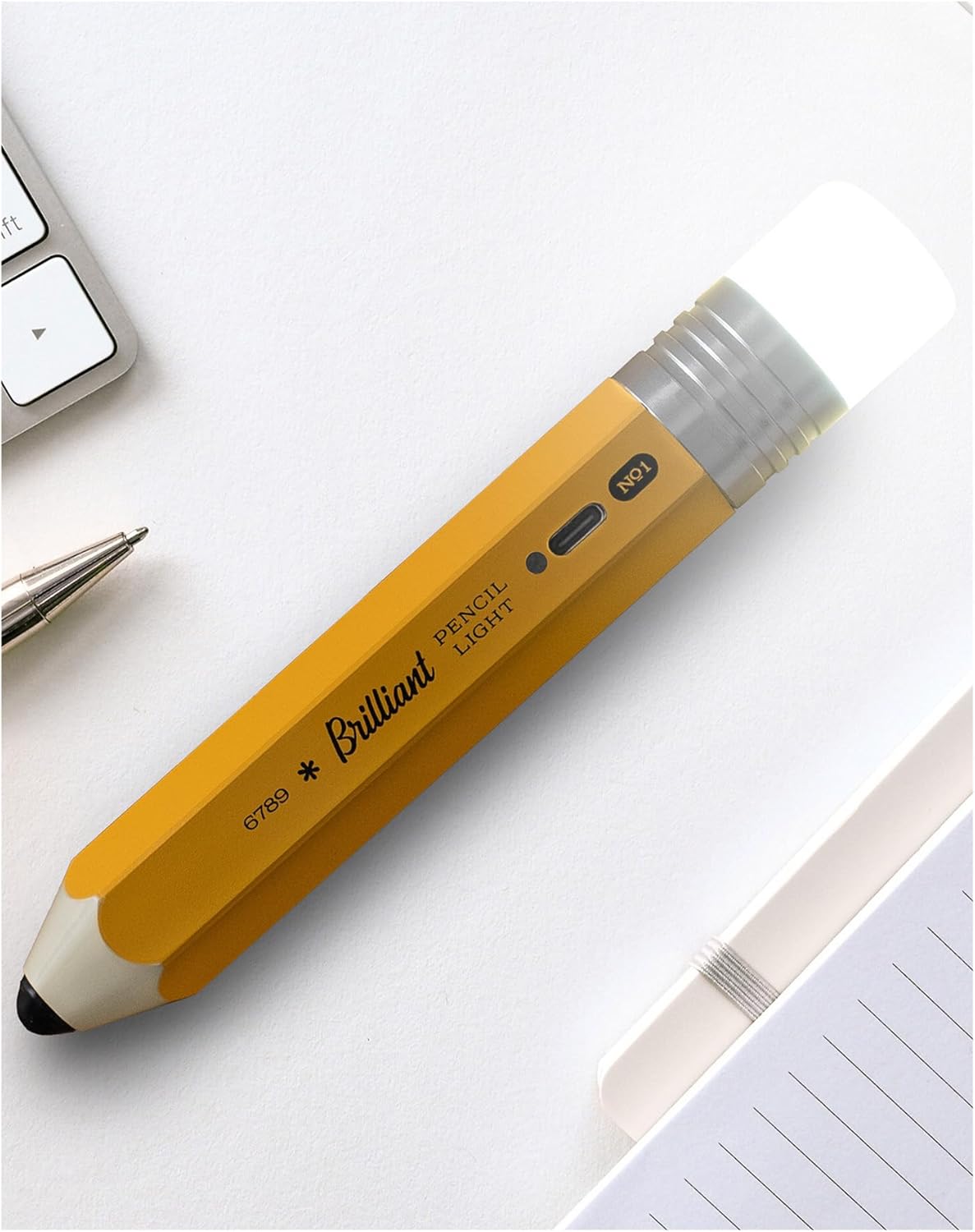 Suck UK Candle Lamp - LED Lamp - Wee Willie Winkie - Cordless Bedside Night Light - Table Lighting - Candlestick Light with Torch - Dimmable Touch Control - Rechargeable Portable Battery USB-C