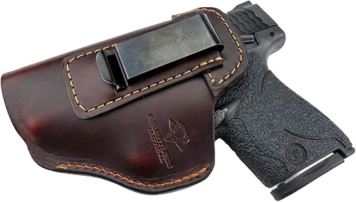 Vista 16 de Relentless Tactical IWB The Defender - Funda de cuero para pistolas S&W M&P Shield, GLOCK 17 19 22 23 32 33, Springfield XD & XDS, y pistolas