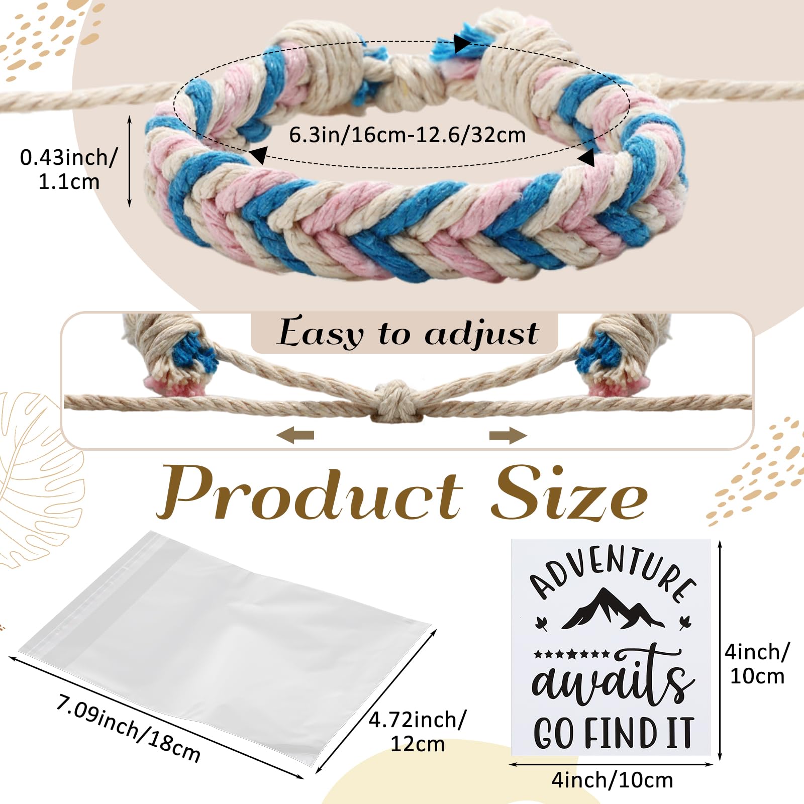 Quelay 24 Pack Friendship Bracelets Bulk Handmade Braided Woven Friendship Bracelets with Cards and Bags Scout Party Favors Gift for Teen Girl Boy