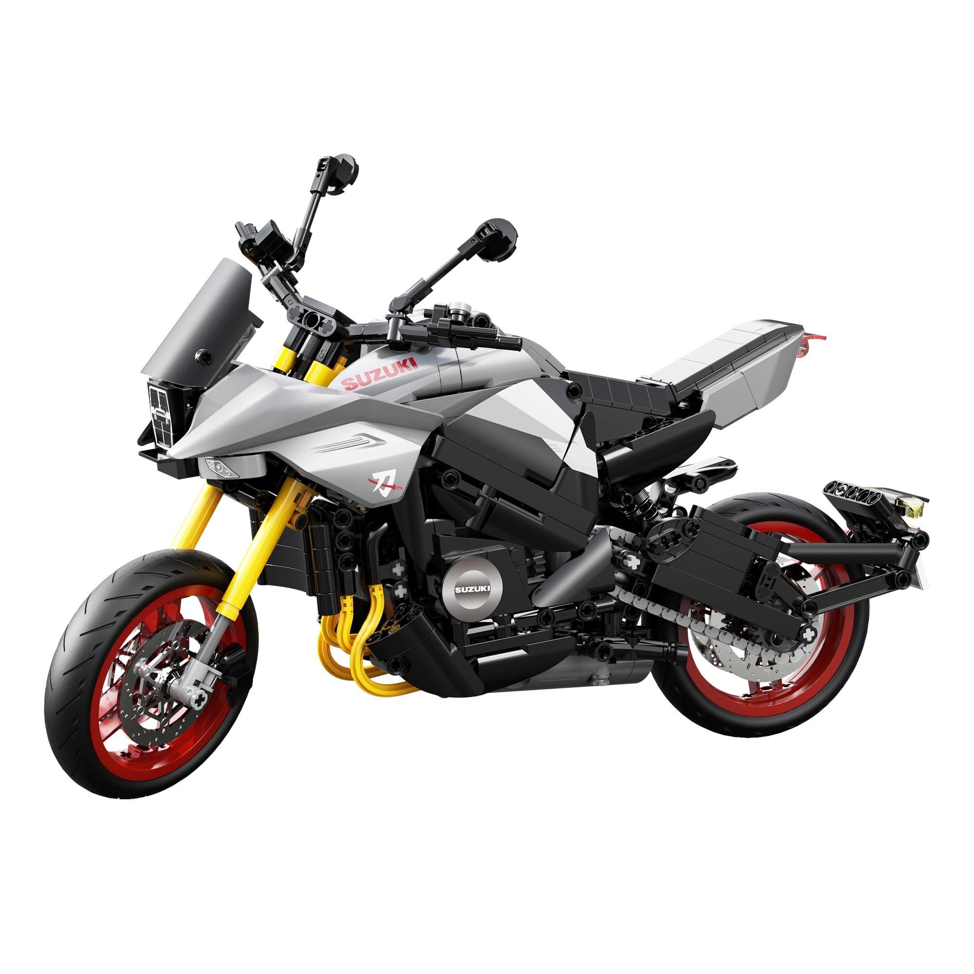 Cada - Suzuki CATANA 2022 - Set de construcción - Moto de Carretera - De Color Gris-Negro -1104 Piezas - + 8 años - Escala 1:6 (DEQUBE 927DE59021)