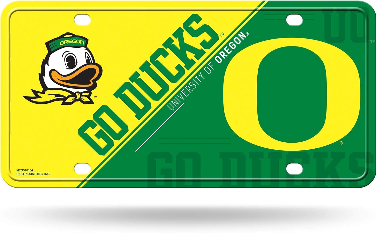 Rico Industries NCAA Unisex-Adult Metal License Plate Tag