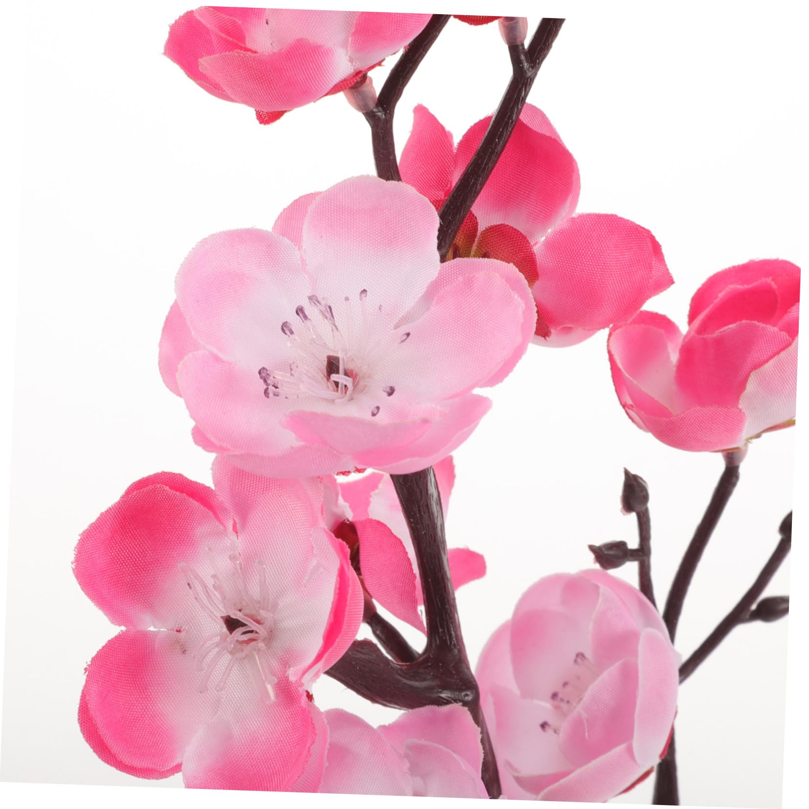 3 Rami Di Fiori Di Prugno Artificiali Rossi – Decoro Da Tavolo E Ufficio In Tessuto Di Seta, Resistenti E Senza Manutenzione, Lunghezza 36 Cm
