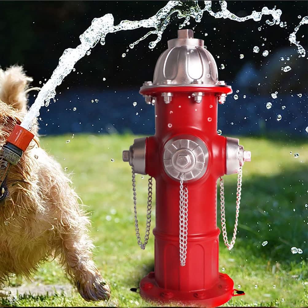 JHP Dog Fire Hydrant Garden Statue, Perfect Puppy Pee Training Post, Indoor Outdoor Fire Hydrant Decor Figurines for Yard Art and Garden Lawn, A Unique Gift with The Dream of Firefighters - 14 Inches