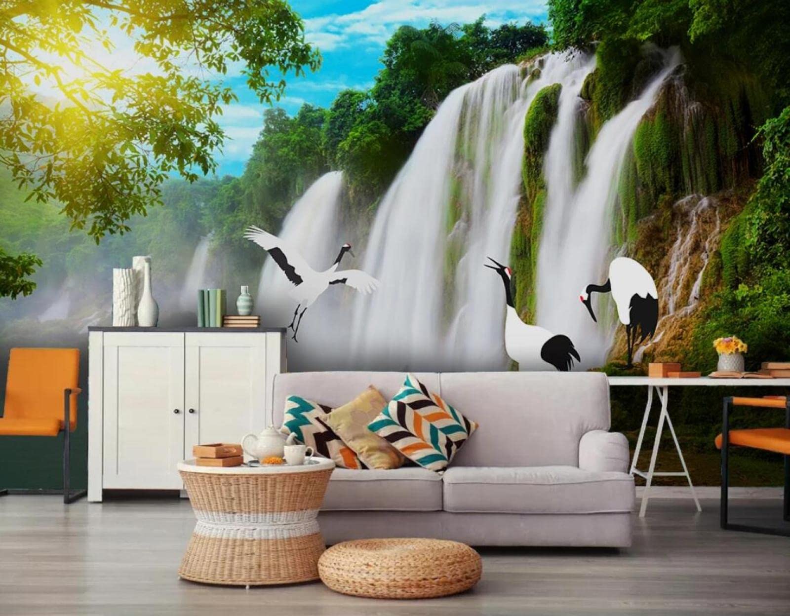 Green Tropical Jungle Leaves Wallpaper 3D Wall Mural Bedroom Decor