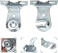 Vista 2 de Garneck Roller Shutter Hardware Accessories 2 Sets Heavy Duty Roller Shade Mounting Brackets for Inside and Outside Window Mounts with Springs and
