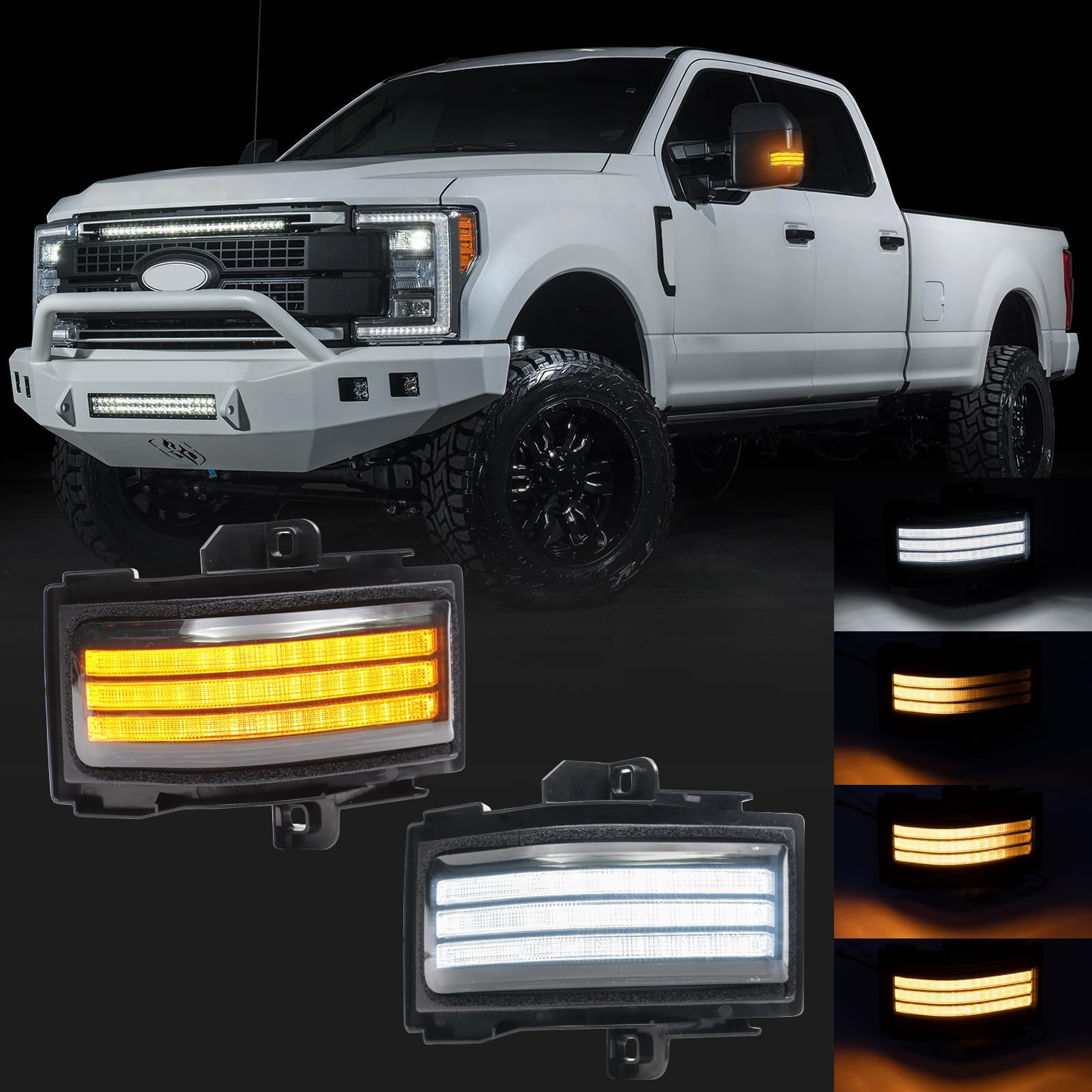 Replacement Turn Signal Light For RAM 1500/2500/3500 Driver Side Tow Mirror - 2010-2018 Models, Left Door Mirror Lamp - View #2