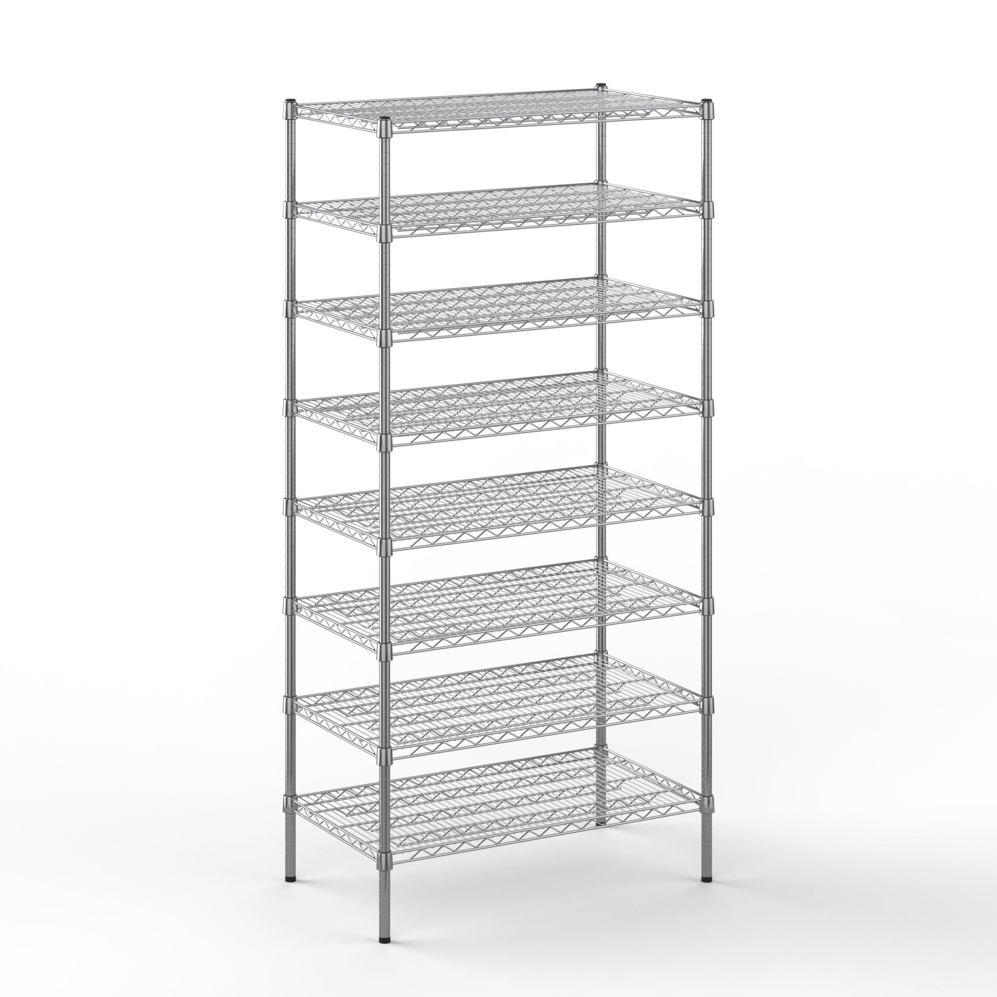 21" Deep x 36" Wide x 74" Height Wire Shelving Kit | 8-Tier | NSF Commercial Storage Rack Unit