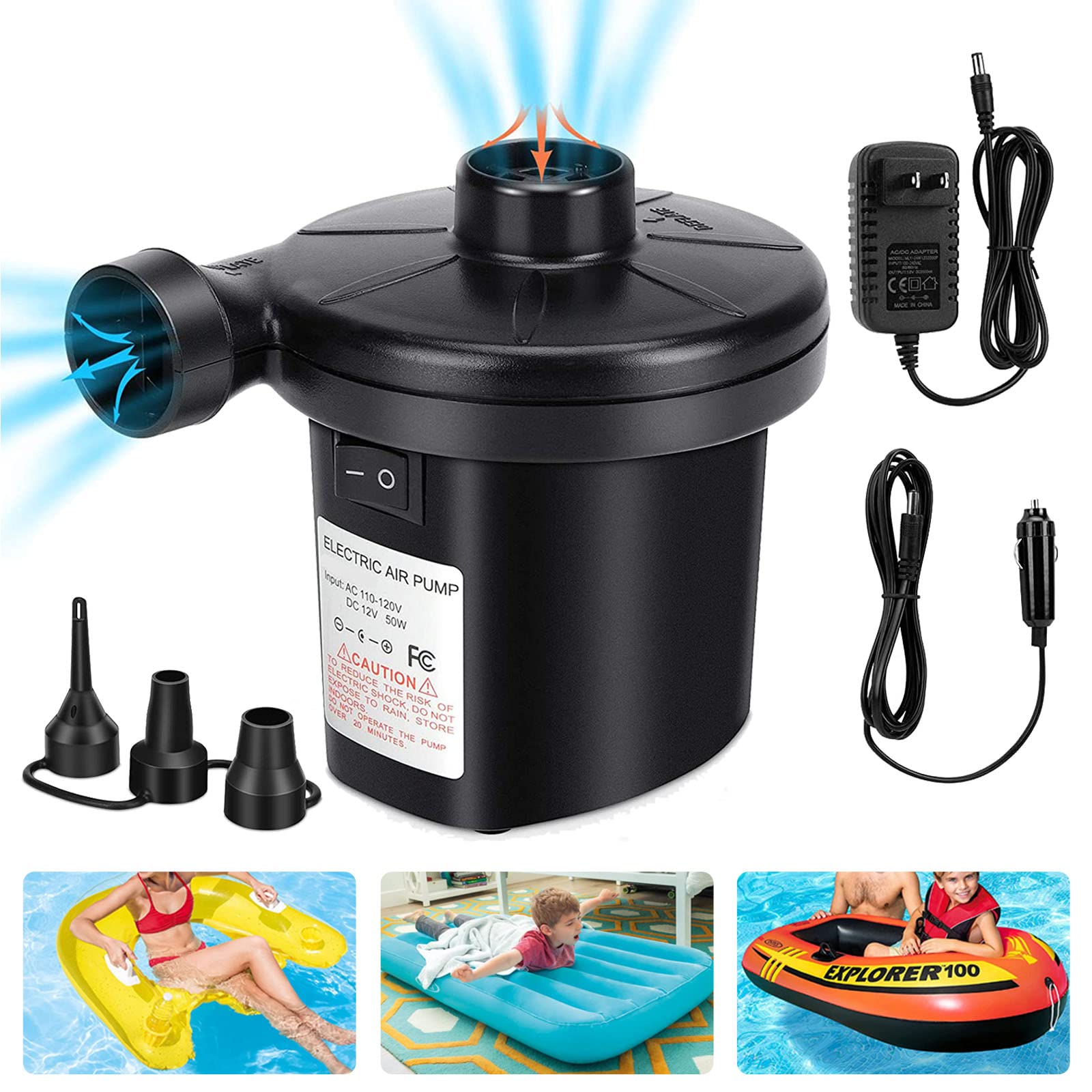 Pool Floats Electric Pump For Floaties Air Pump For Pool Floats