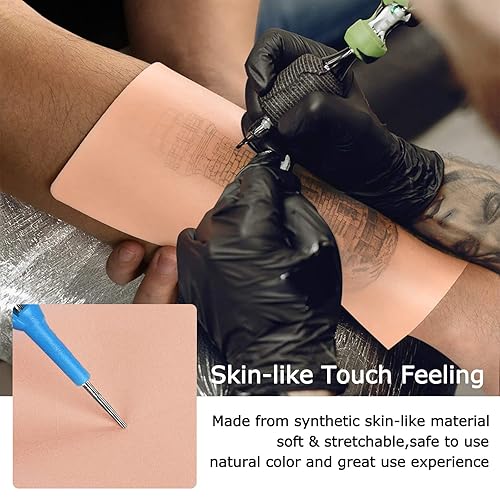 Vista 20 de Piel falsa de 0.118 in – Usiriy Tattoo Skin 3pcs 8x12" Tattoo Practice Skin Thick Synthetic Soft Silicone Skin Practice Pads Piel Sintetica Para