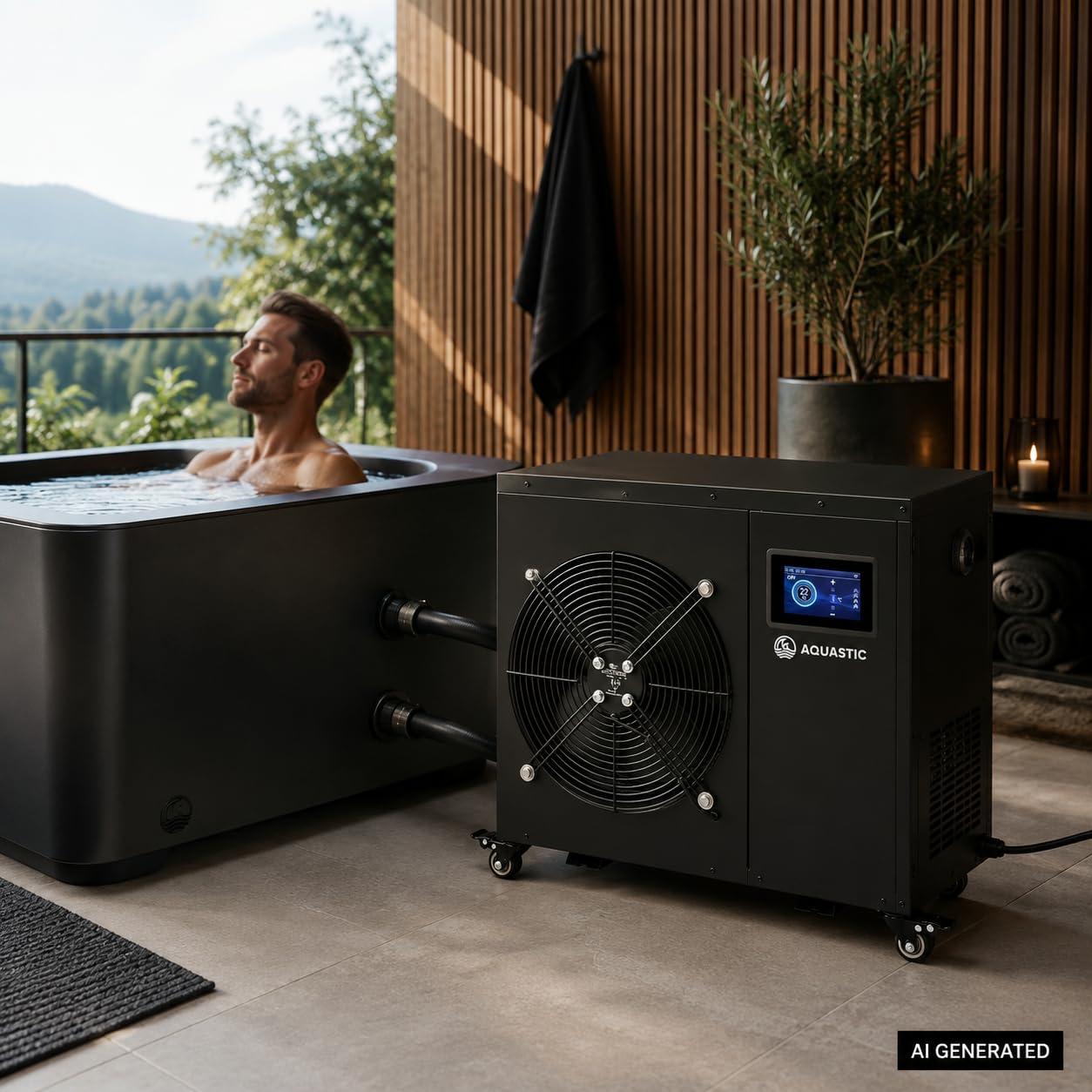 AQUASTIC BrrFree agregat chłodzący i grzewczy 900 W do kąpieli lodowej