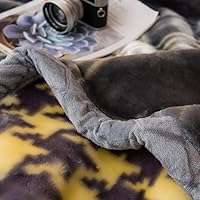 Vista 4 de Manta de Visón Coreana de Invierno de Felpa Suave, Manta de Forro Polar Raschel de Franela para Sofá y Sillón 60x80 Pulgadas Otoñal Suave y Cálida
