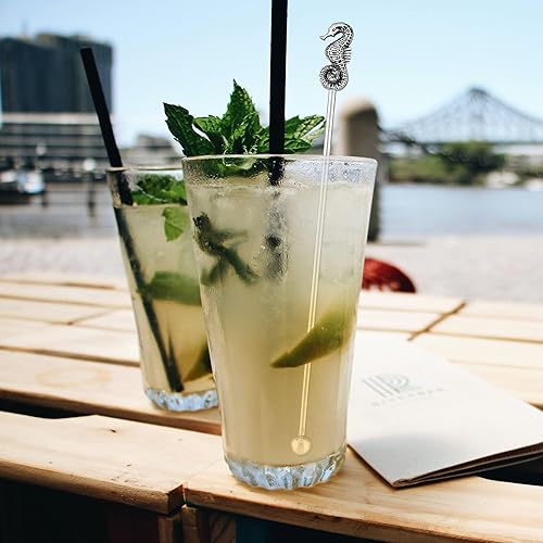 Vista 7 de UP ware Crab Swizzle Sticks, mango decorativo de aleación de zinc con agitador de acero inoxidable 18/8, agitadores de bebidas de cóctel