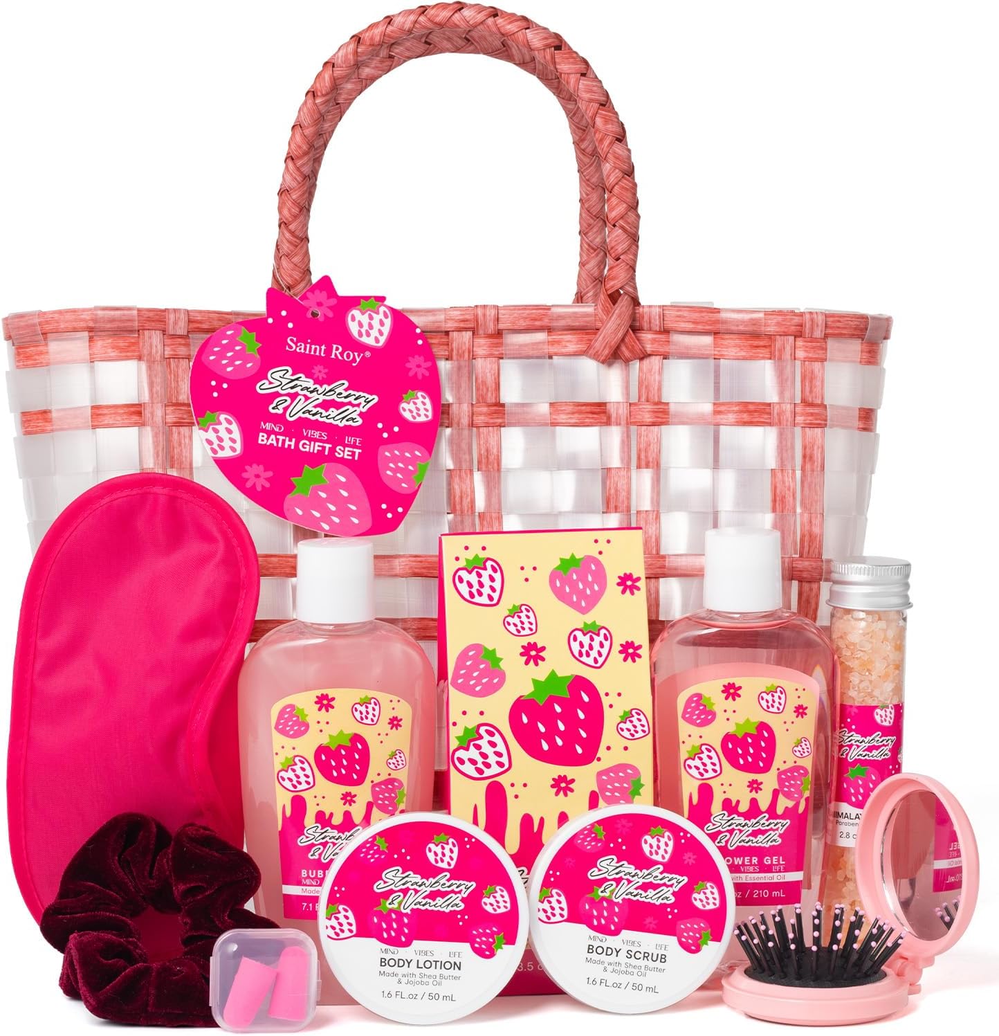 Spa kit for Women, Unique Birthday Gifts for Women, Bath Sets for Girl Gift for Teen Girls Tote Bag, 13pc spa gift baskets for girls beauty Bag bath products Daughter, Girlfriend Mother’s Day Teacher’s day gift