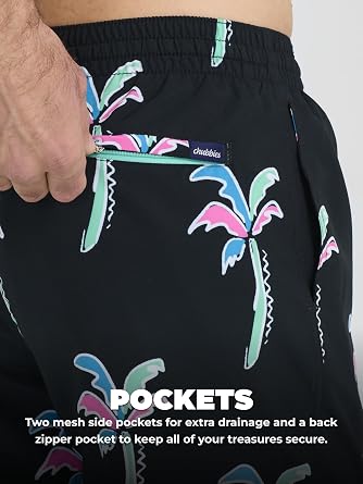 Chubbies Mens Swim Trunks Mens Swim Shorts with 4-Way Stretch, 5.5 Beach Shorts with Elastic Waist, Drawstring,Mesh Lining