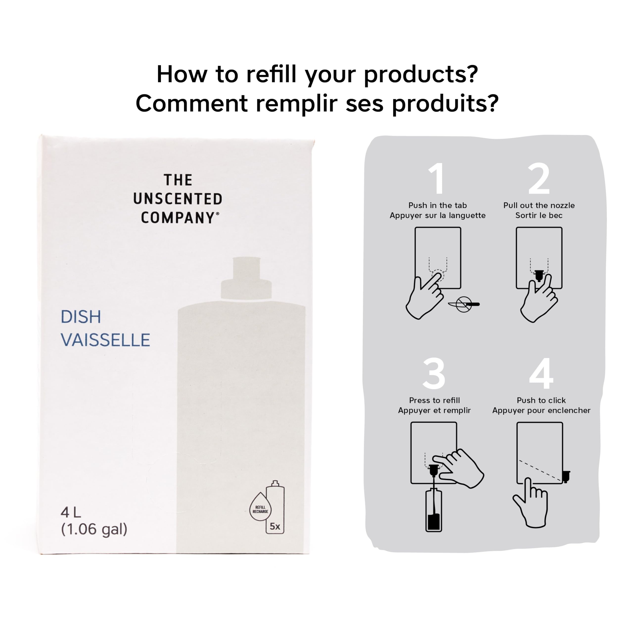 The Unscented Company Caja de recambio de jabón para platos, 1.06 GL