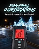 Vista 6 de ERICKHILL Detector EMF 3 en 1, detector de radiación de campo electromagnético para EF, RF, MF, WiFi, señal 5G, modos de alarma triple, carga tipo