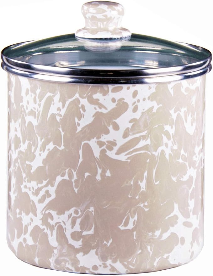 Golden Rabbit Enamelware Canister