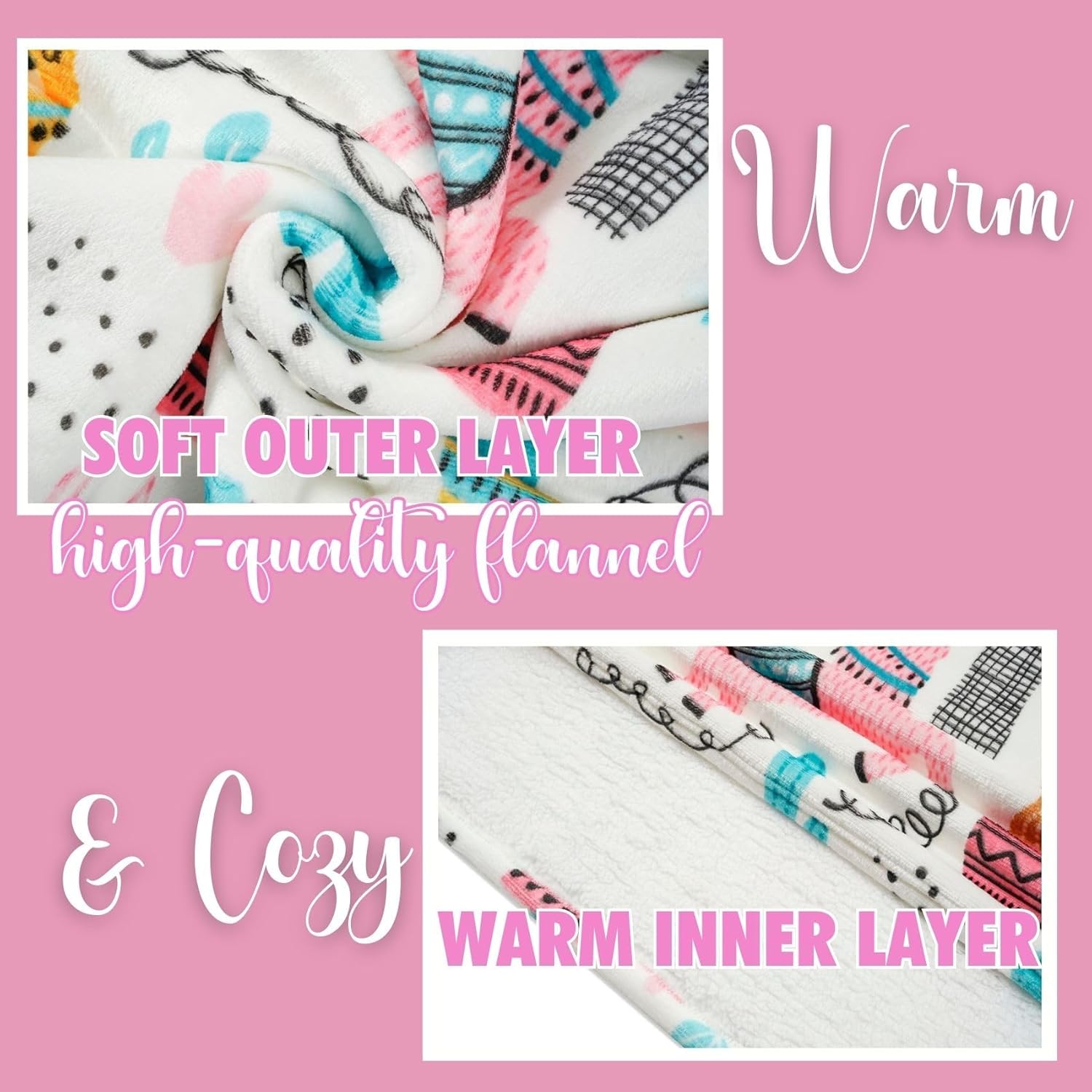 Llama Gifts, Llama Themed Wearable Flannel Blanket Hoodie, Oversized Flannel Hooded Blanket Sweatshirt, One Size