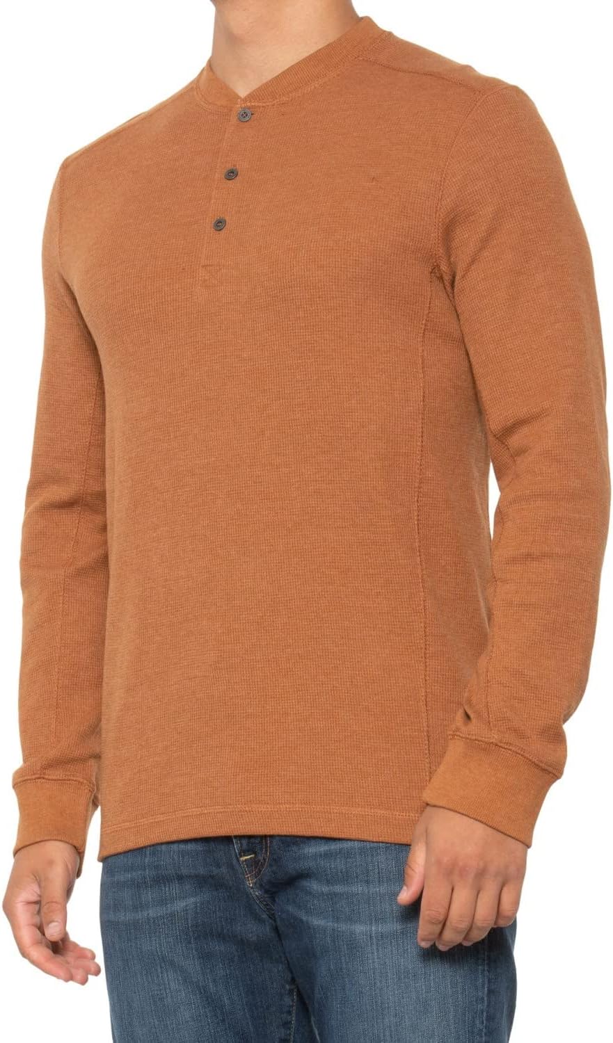 Eddie Bauer Men's Eddie's Favorite Ultrasoft Thermal Henley, Sienna, Medium