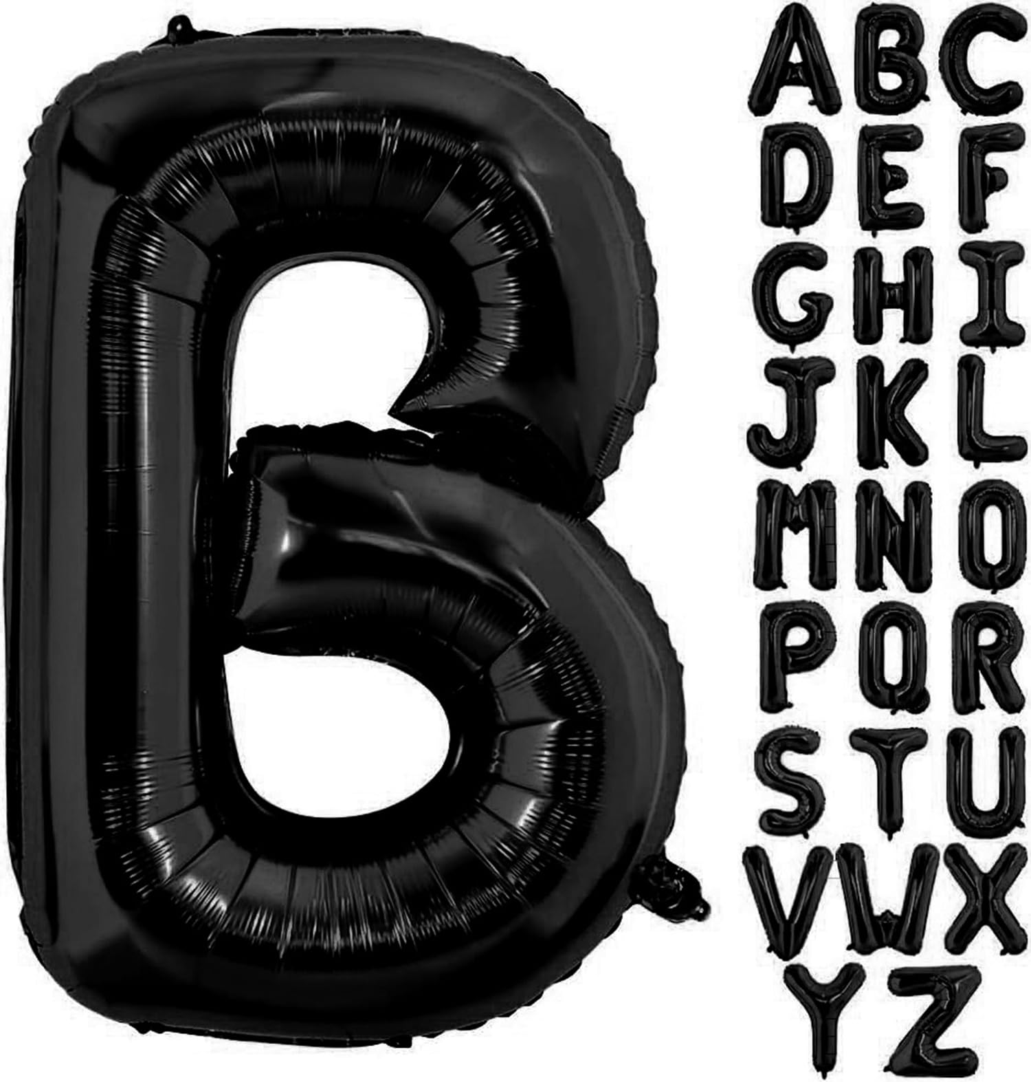 Black Letter B Balloons, 40 Inch Alphabet B Letter Balloons Foil Mylar Big Letter Balloons for Birthday Party Anniversary New Year Graduation Wedding