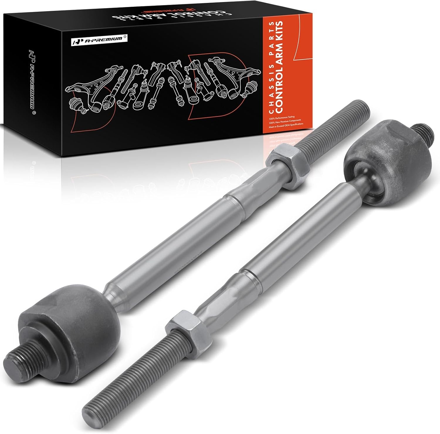 A-Premium 2 x Front Inner Tie Rod Ends, Compatible with Tesla Model S 2016-2020, Model X 2016-2022