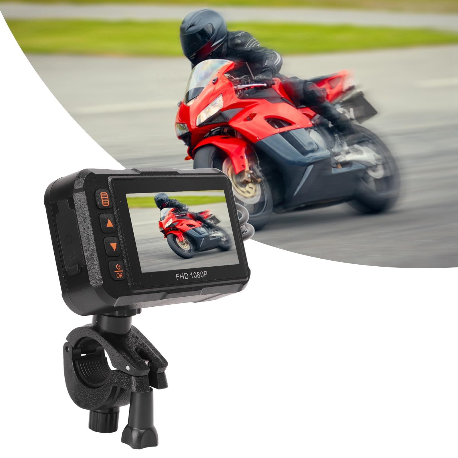 3in Motocykl Kamera na deskę rozdzielczą 1080P Przód tył Wideo Rejestrator Jazdy Nagrywanie w Pętli G Czujnik Monitorowanie Parkowania Wodoodporna Kamera akcji;