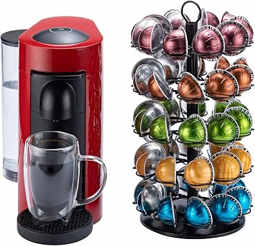 5 Tier Vertuo Carousel Stand Storage for Nespresso Vertuo Pod Coffee Pod Holder 50 Pods Capacity